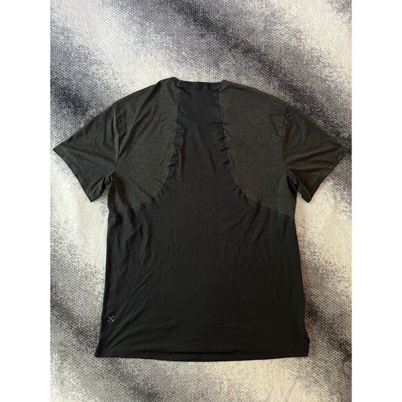 Lululemon Fast and Free Short Sleeve Shirt Heathered Graphite Gray Size Medium - Picture 3 of 10
